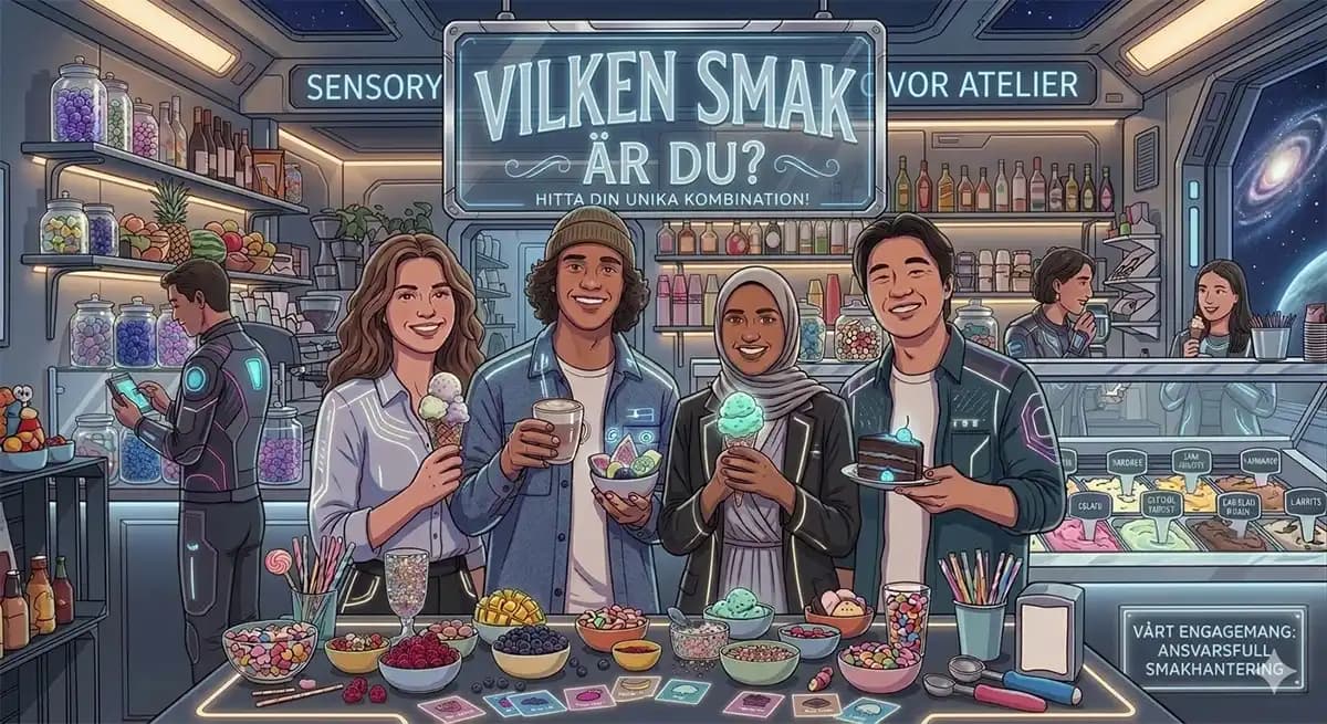 Neonbakgrund för smakpersonlighetstest