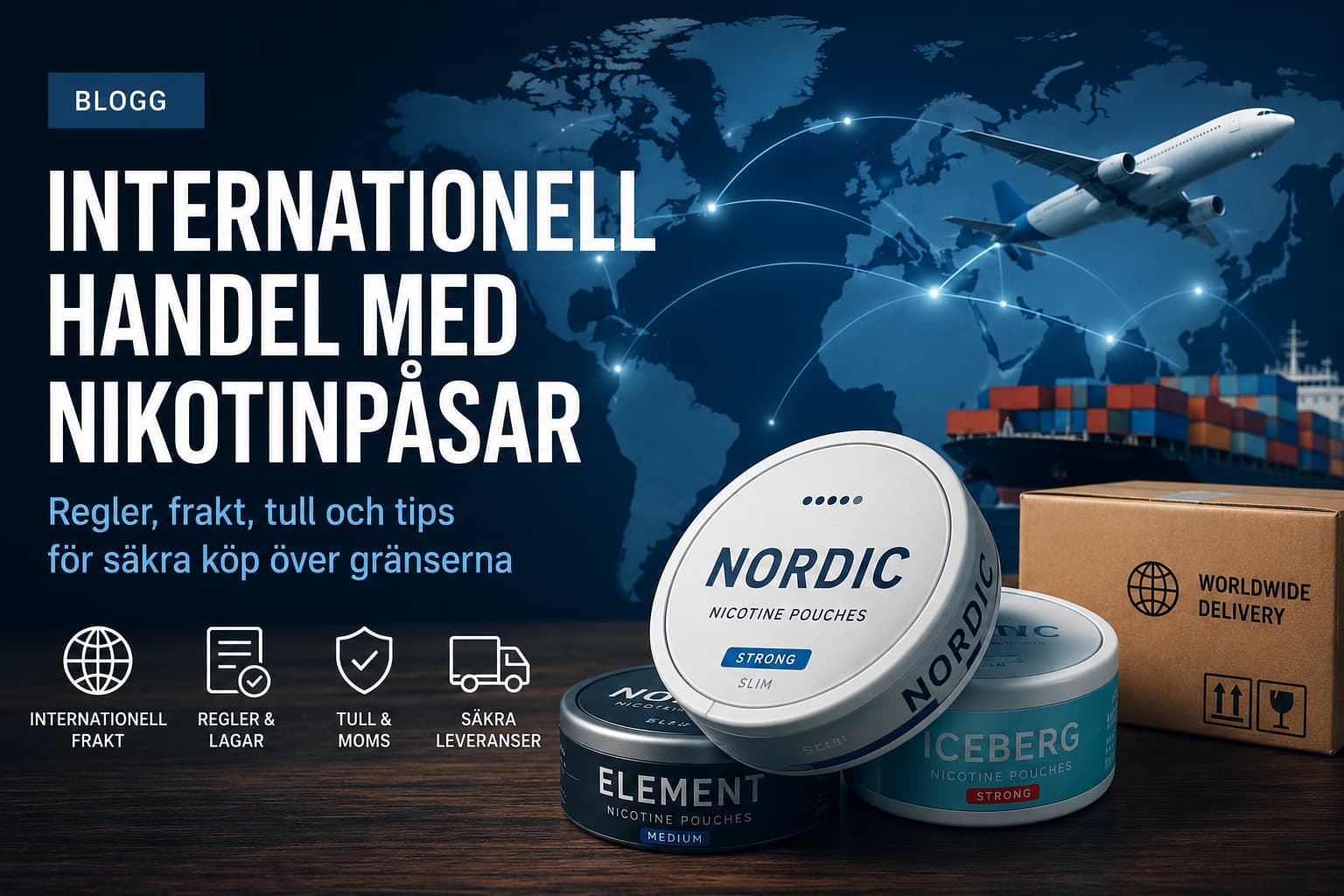 Internationell handel med nikotinpåsar infographic
